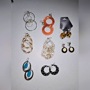 Lot Of EARRINGS, 8 PAIR